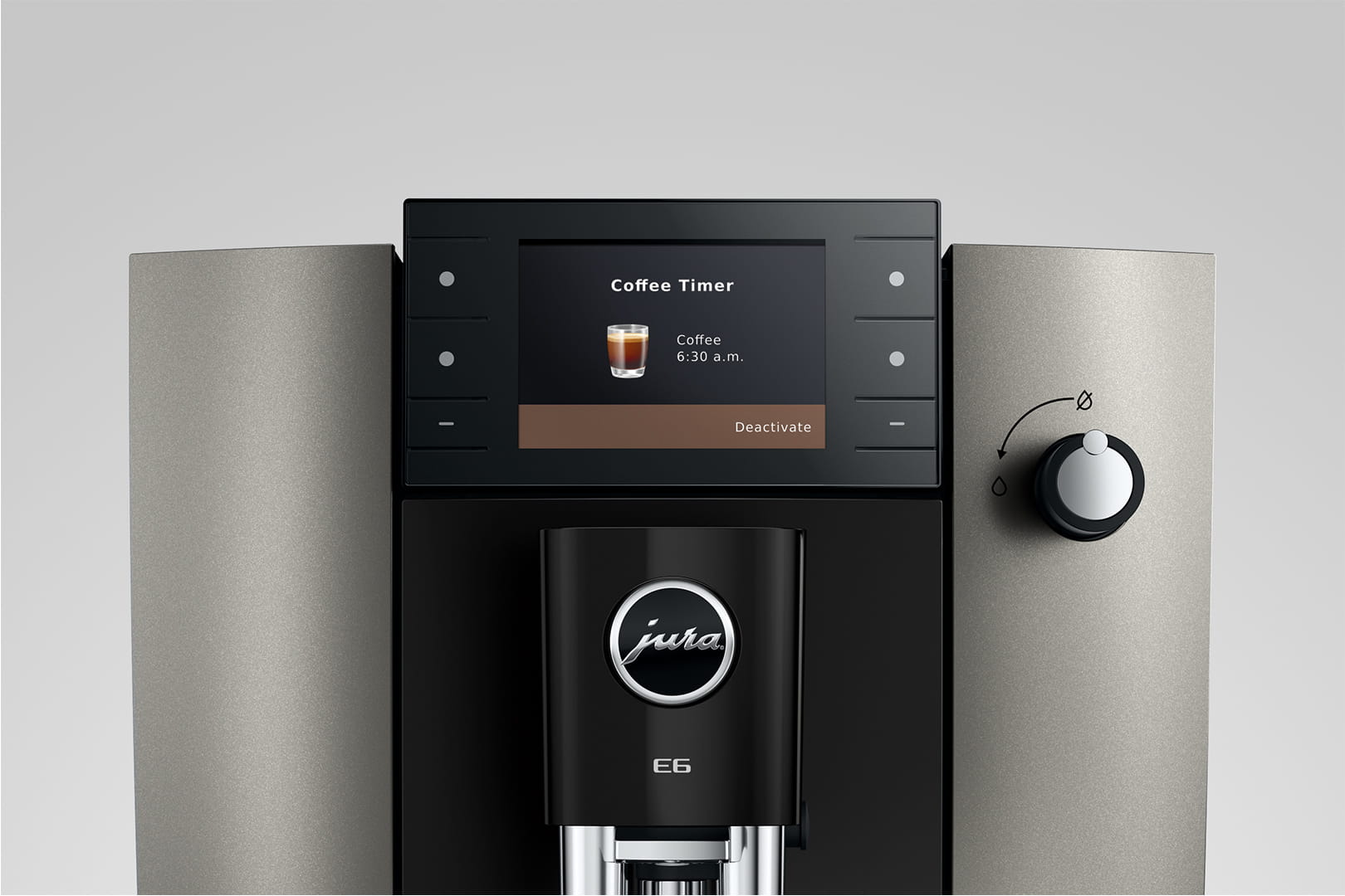 Funkcja Coffee Timer w E6 ED Dark Inox